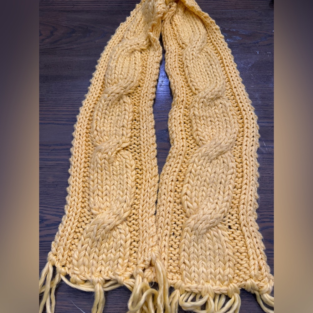 Tommy‎ Hilfiger Chunky Knit Yellow Scarf